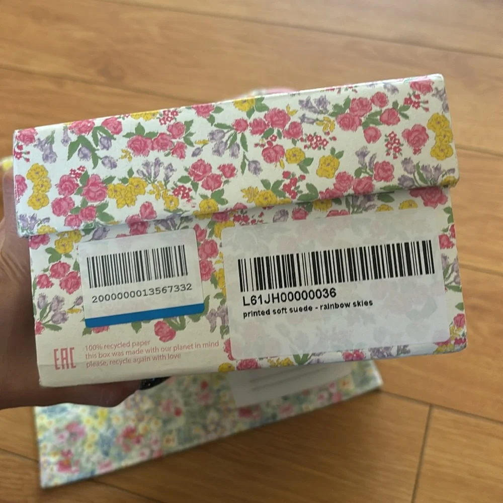 LoveShackFancy Loves Manebi Printed Soft Suede Shoes in Rainbow Skies